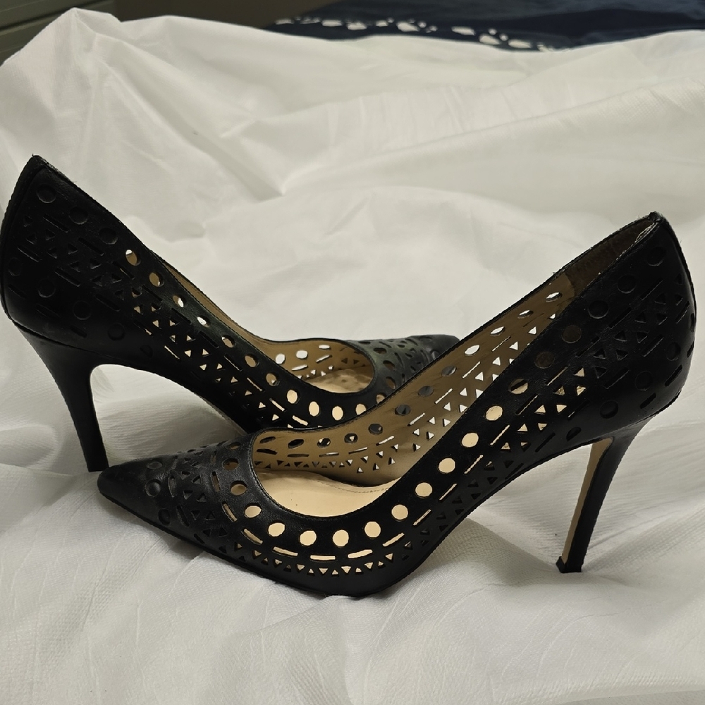 BCBG Paris Black Cutout Heels